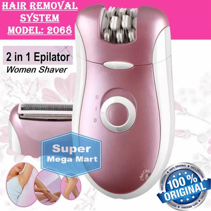 Original 2068 ( 2 in 1 ) Multifunctional Women Epilator & Shaver