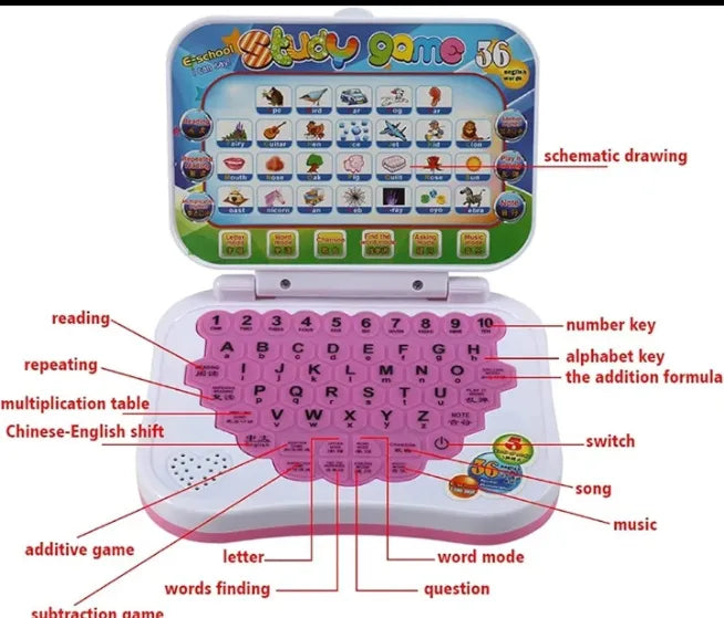 Kids educational learning laptop